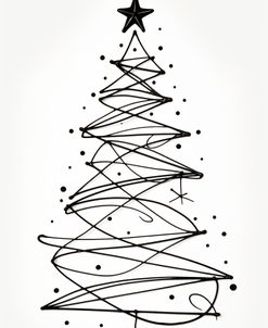 Black White Christmas Tree 1