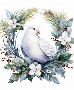 Watercolor Christmas Dove 5