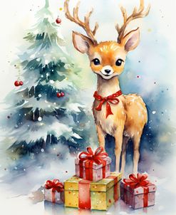 Christmas Fawn and Gifts 1