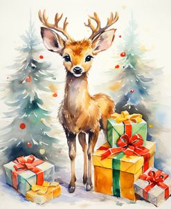 Christmas Fawn and Gifts 2