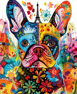 French Bulldog In Paris Maximalism