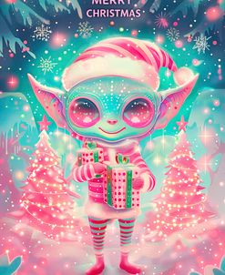 Friendly Pastel Christmas Alien 1