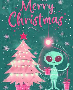 Pastel Color Christmas Alien