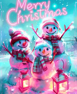 Neon Snowman Family 8