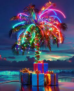 Neon Christmas Palm Tree 3