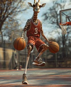 Giraffe Basketball Player