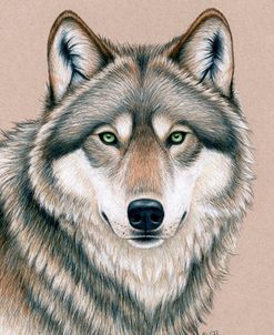 Wolf with Eyes of Fierce Green Fire