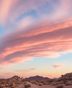 Sunset Clouds Over Desert