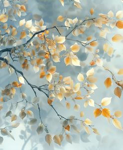 Frost Kisses Golden Leaves