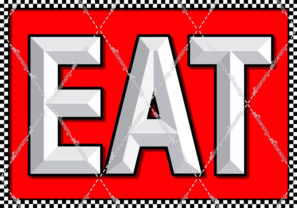 EAT Solid With Checkerboard