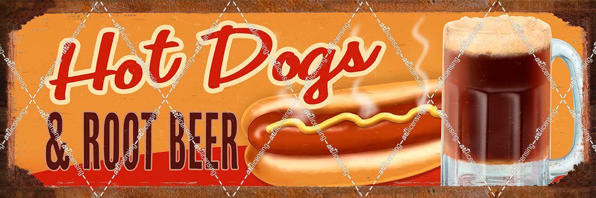 D100785 Rootbeer And Hot Dog