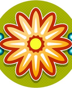 D100244 Mod Flowers Circles NO3