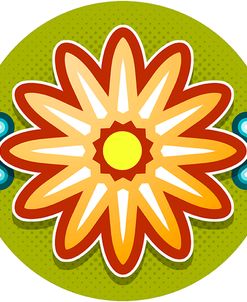 D100244 Mod Flowers Circles NO3