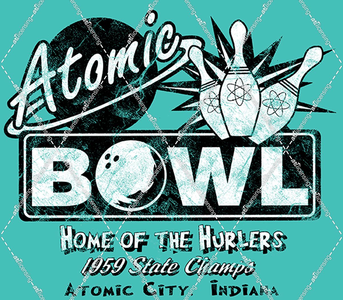 D104598 Atomic Bowl Bowling Alley