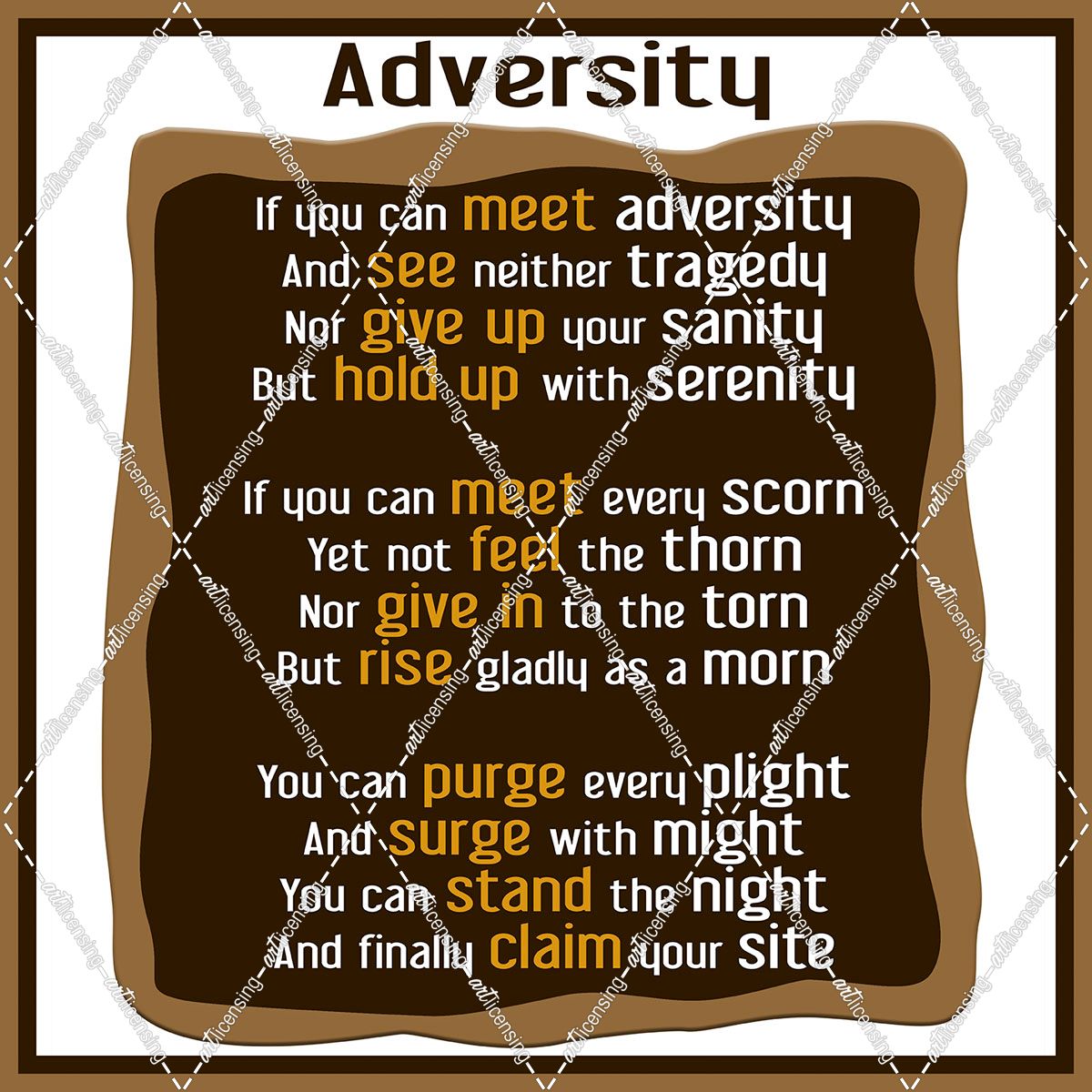 Adversity Word Art