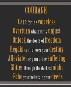 Courage Word Art