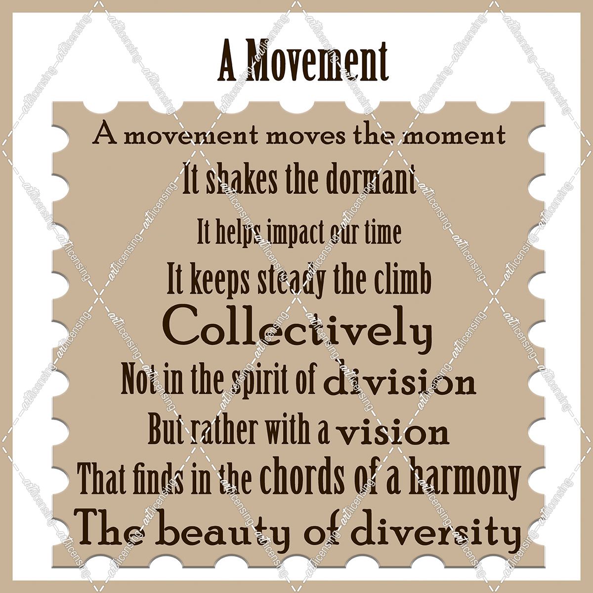 Movement Word Art