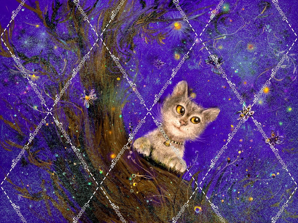 Night Cat Purple