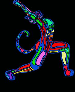 Psychedelic Yoga Cat Warrior