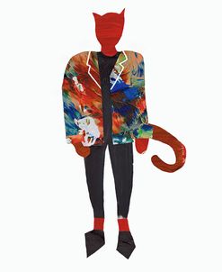 Fashion Illustration Male Cat