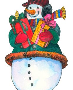 Snowman With Presents