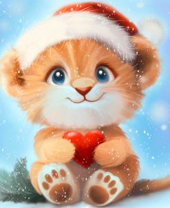 Lion Cub Snow Baby