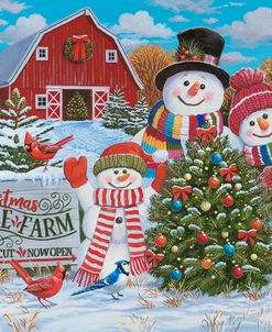 Tree Farm with Snow Family Greeters