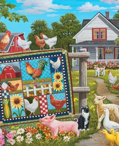 Viewing the Rooster Themed Quilt