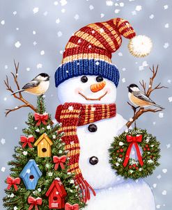 Snowman With Wreath