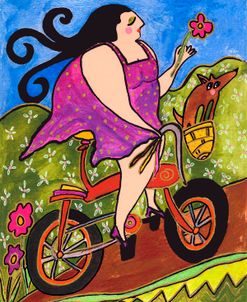 Big Diva Riding Bicycle