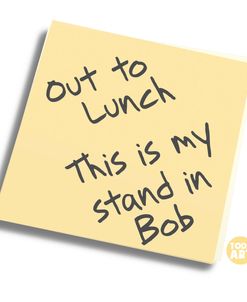 Out To Lunch Post It Note