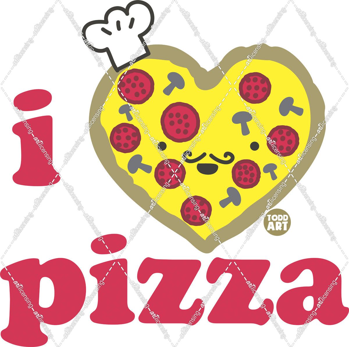 Heart Noggin – I Love Pizza