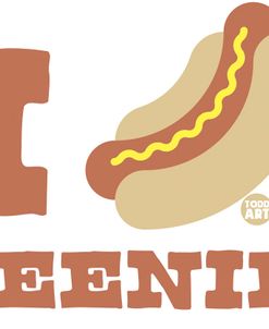 I Love Weenie Hot Dog