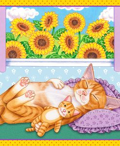 Sunflowers Kitten