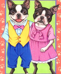 Boston Terrier Couple