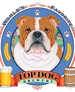 Bulldog Beer Label