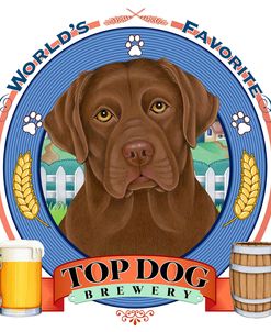 Chocolate Labrador Beer Label