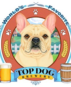 French Bulldog Beer Label