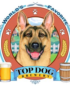 German Shepherd Beer Label