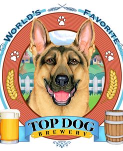 German Shepherd Beer Label