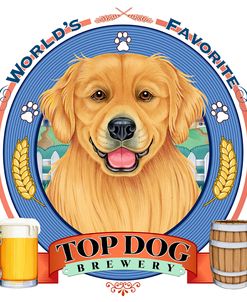 Golden Retriever Beer Label