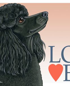 Poodle Black Love