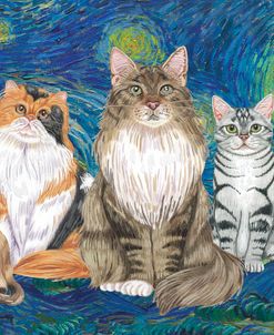 Cats Starry Night