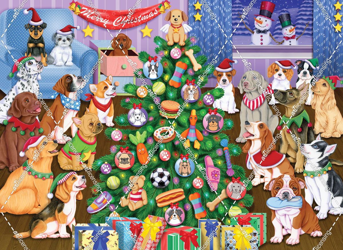 Puppies Christmas Tree
