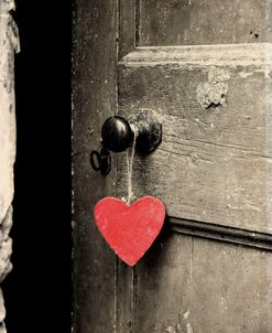 Antique Door with Red Heart