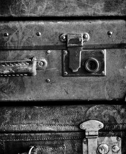 Antique Luggage Suitcases BW