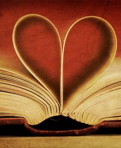Book Pages in Heart Shape