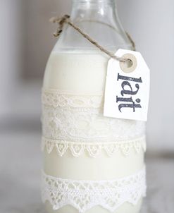 Bottle of Milk with ‘lait’ Sign
