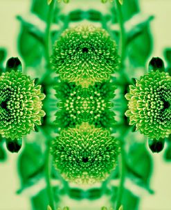 Green Flowers Kalidascope Effect