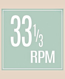 33rpm Record Sign Retro Square